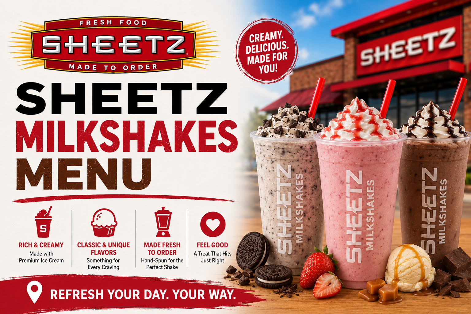 Sheetz Milkshakes Menu