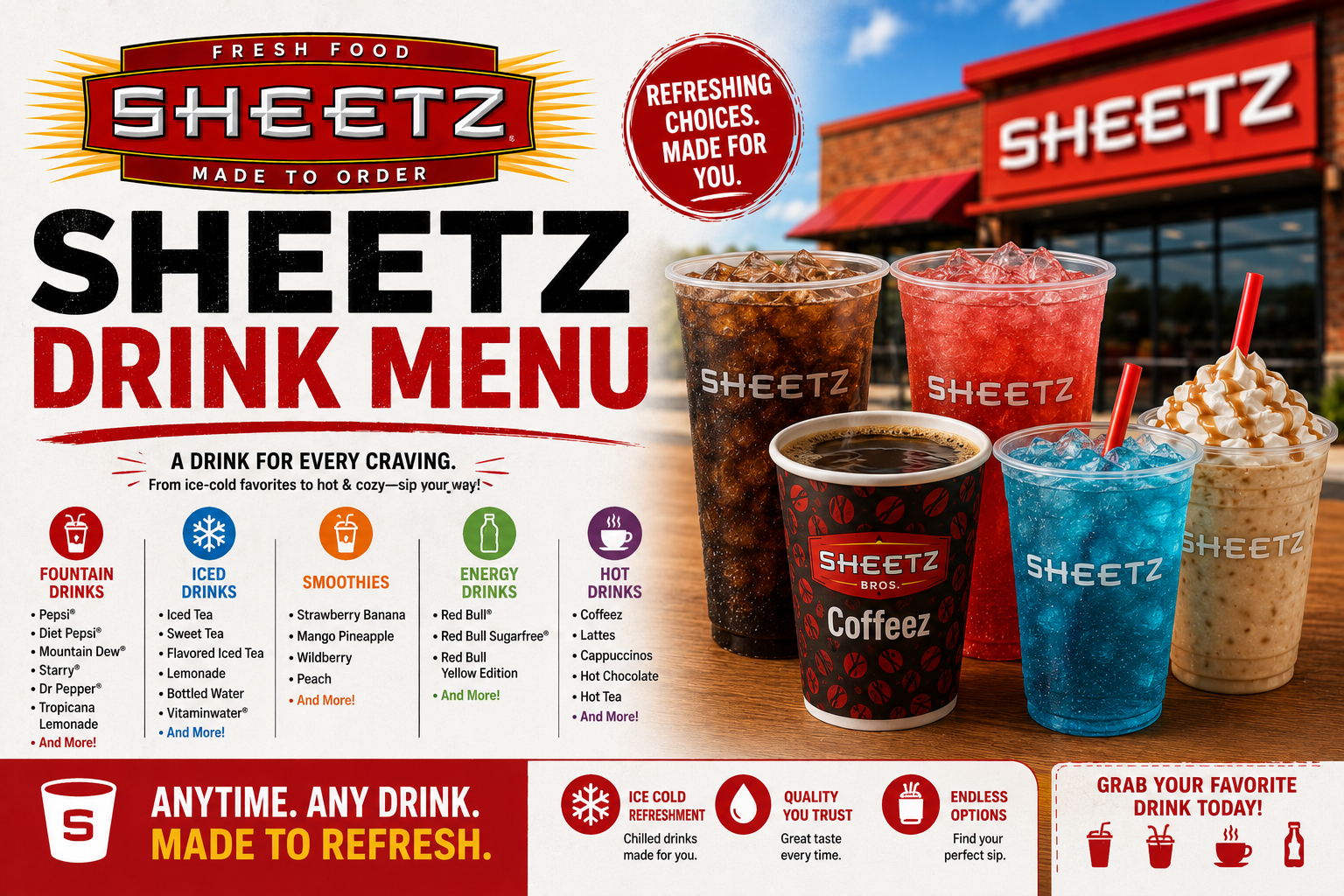 Sheetz Drink Menu